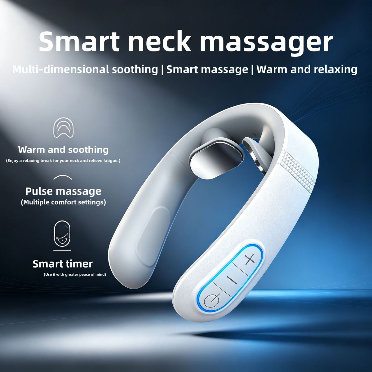 Masajeador cervical eléctrico de pulso Cuellia en blanco